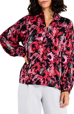 NIC+ZOE Glowing Garden Print Top Pink Multi at Nordstrom,