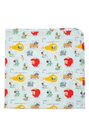 Magnetic Me Fruity Peddlers Print Swaddle Blanket in Light Blue at Nordstrom