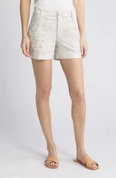 Wit & Wisdom 'Ab'Solution Print Patch Pocket High Waist Twill Shorts at Nordstrom,