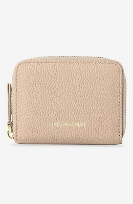 MAISON de SABRÉ Small Leather Zipped Wallet in Saharan Nude at Nordstrom