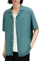 AllSaints Venice Relaxed Fit Short Sleeve Button-Up Camp Shirt at Nordstrom,