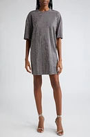 Area Crystal Embellished Ponte Jersey T-Shirt Dress at Nordstrom,