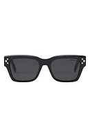 DIOR CD Diamond S2I 54mm Square Sunglasses in Shiny /Smoke at Nordstrom