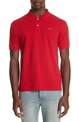 Comme des Garçons PLAY Heart Logo Slim Fit Polo at Nordstrom,