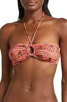 Ulla Johnson Flynn Abstract Print Halter Neck Bikini Top Rosa at Nordstrom,