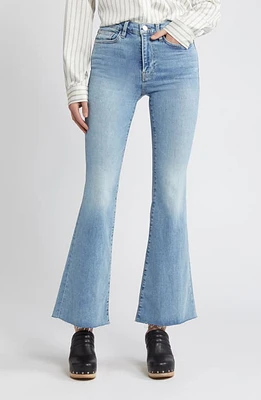 FRAME Le Easy Raw Hem Mid Rise Flare Jeans Colorado at Nordstrom,