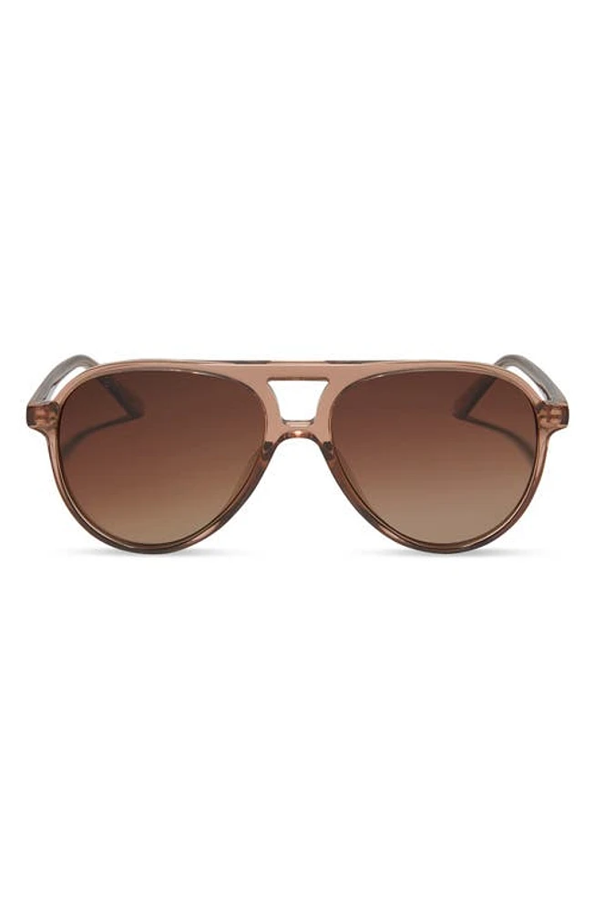 DIFF Tosca II 56mm Aviator Sunglasses in Brown Gradient at Nordstrom