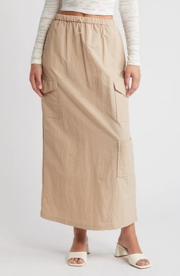 SOMETHING NEW Alicia Parachute Maxi Skirt Brazzilian Sand at Nordstrom,