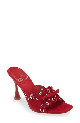 Jeffrey Campbell Odom Studded Slide Sandal Suede Silver at Nordstrom,