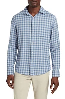 Faherty The Weekend Linen Blend Button-Up Shirt Plaid at Nordstrom,