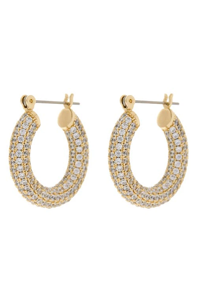 Luv AJ Baby Amalfi Pavé Hoop Earrings in Gold at Nordstrom