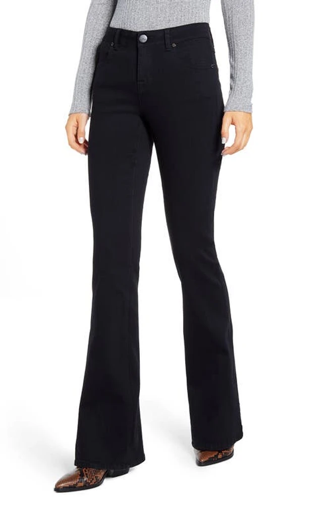 1822 Denim Flare Jeans Black at Nordstrom,