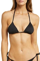 Vitamin A Gia Triangle Bikini Top Black Eco Lux at Nordstrom,