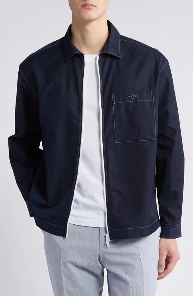 BOSS Olson Cotton Jacket Open Blue at Nordstrom,