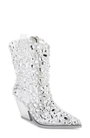 AZALEA WANG Gemmy Western Boot Silver at Nordstrom,