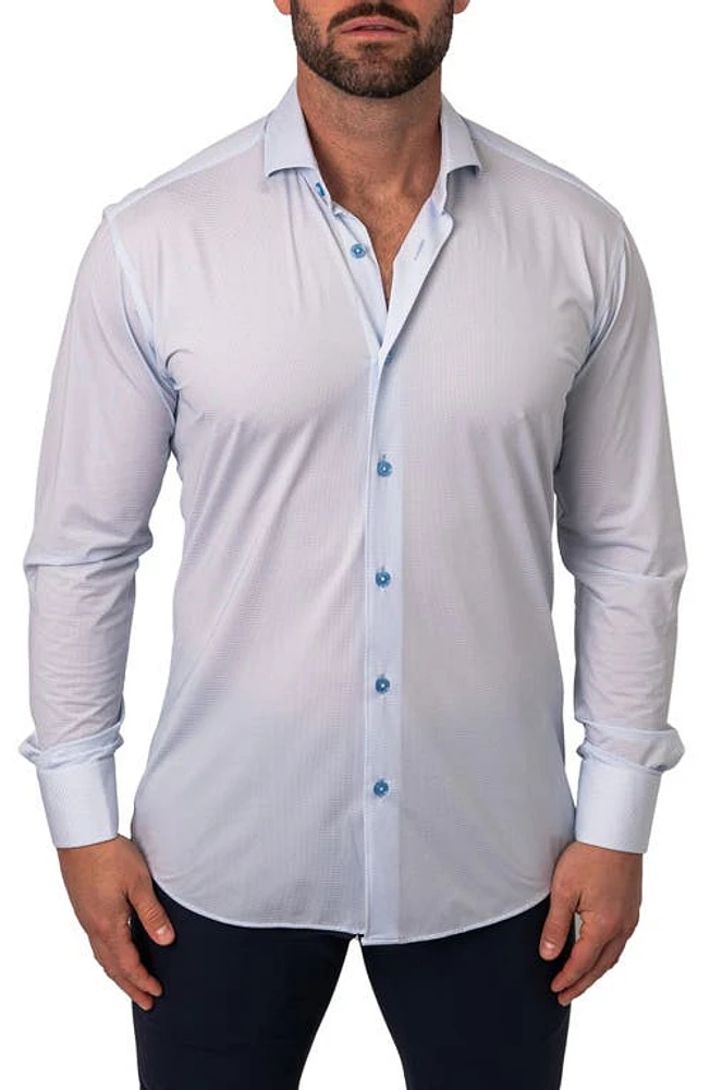 Maceoo Einstein Micropattern Stretch Contemporary Fit Button-Up Shirt at Nordstrom