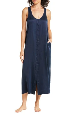 Lunya Washable Silk Racerback Tank Nightgown in Deep Blue at Nordstrom, Size X-Small