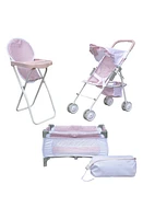 Teamson Kids Olivia's Little World Polka Dot Princess 3-in1 Baby Doll Nursery Set in Pink/White at Nordstrom