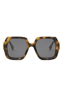 'Fendi Diamonds 51mm Square Sunglasses in Blonde Havana /Smoke at Nordstrom