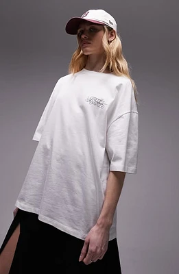 Topshop Pink Floyd Oversize Graphic T-Shirt White at Nordstrom,