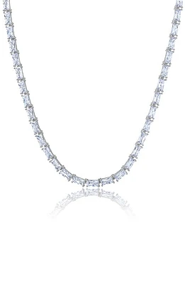 Crislu Baguette Cut Cubic Zirconia Tennis Necklace at Nordstrom