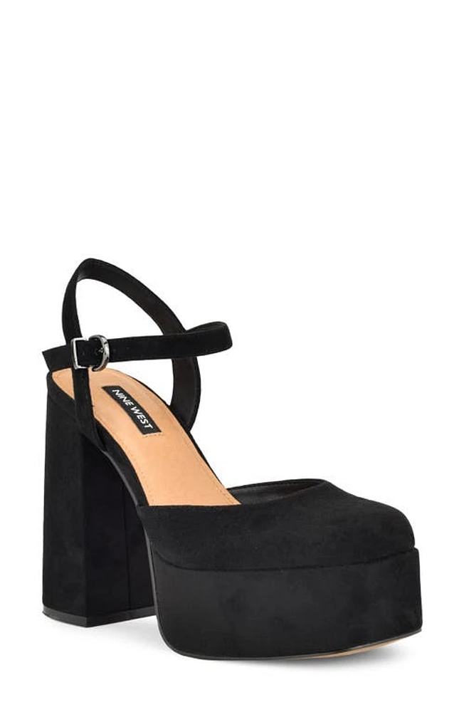 Nine West Stacie Platform Pump in Black at Nordstrom, Size 9