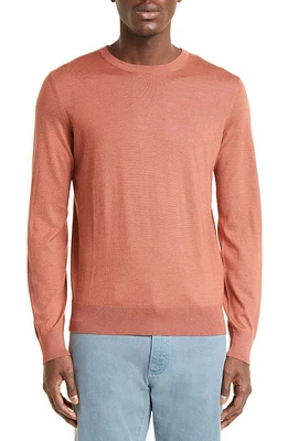 ZEGNA Casheta Light Stretch Cotton Sweater Redwood at Nordstrom, Us