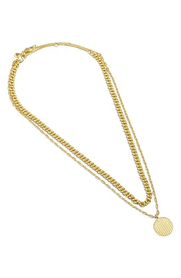 Madewell Set of 2 Twisted Chain & Pendant Necklaces in Vintage Gold at Nordstrom