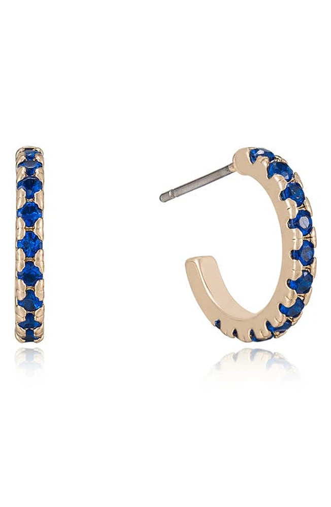 Ettika Small Cubic Zirconia Hoop Earrings in Sapphire at Nordstrom