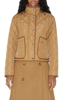 burberry Humbie Diamond Quilted Nylon Hooded Jacket Archive Beige at Nordstrom,