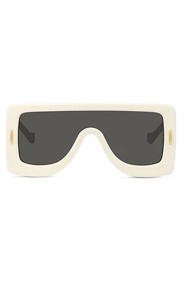 Loewe Chunky Anagram 122mm Square Sunglasses in Ivory /Smoke at Nordstrom