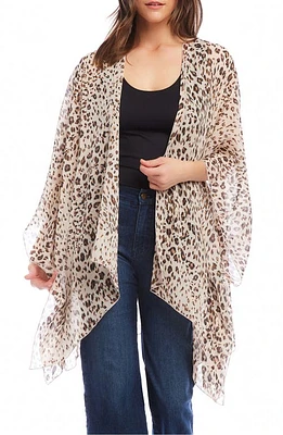 Karen Kane Leopard Print Open Front Jacket at Nordstrom,