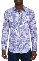 Robert Graham Vittoria Paisley Stretch Button-Up Shirt Blue Multi at Nordstrom,