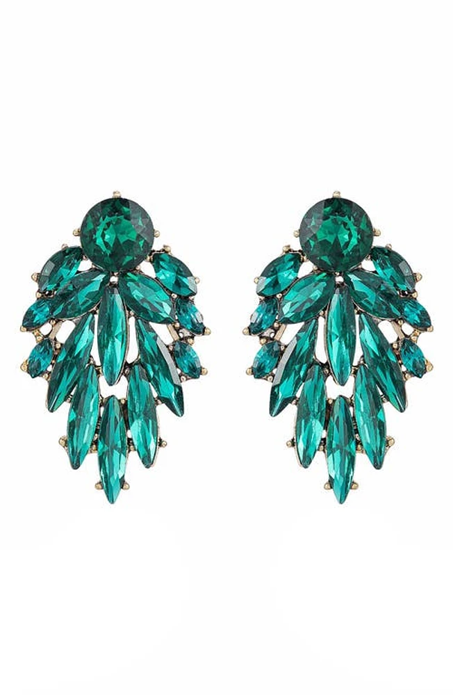 Ettika Crystal Chandelier Earrings in Green at Nordstrom