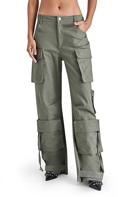 Steve Madden Duo Wide Leg Cargo Pants Olive at Nordstrom,