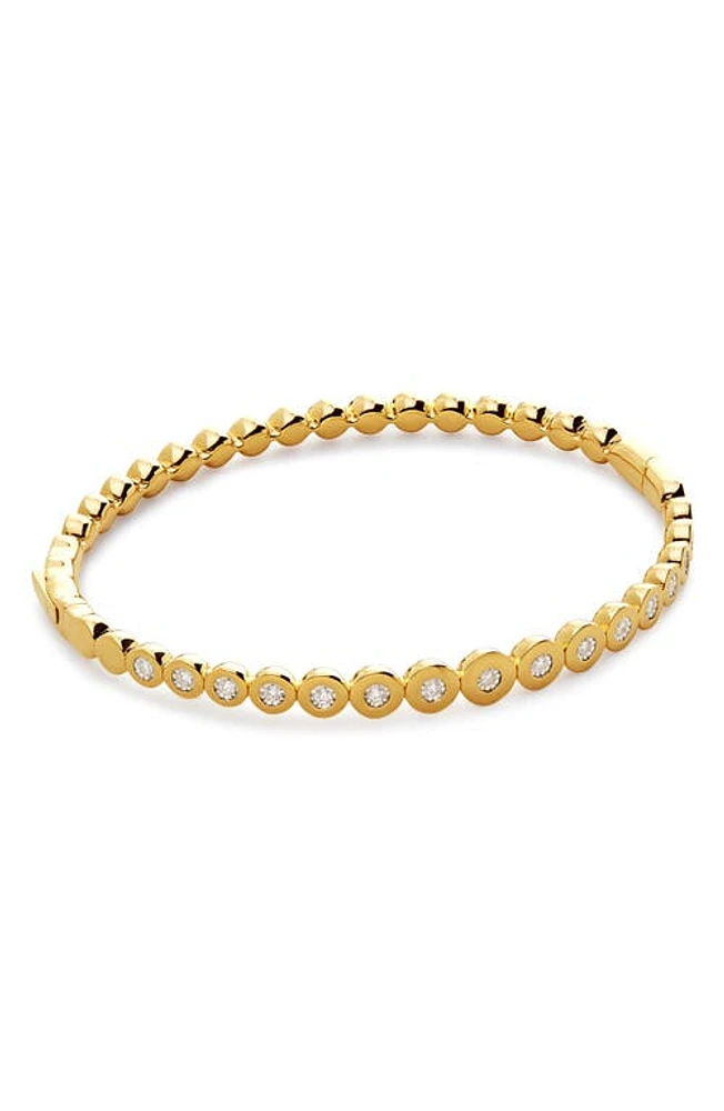 Monica Vinader Lab Created Diamond Bangle 18K Gold Vermeil at Nordstrom,