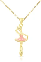 Lily Nily Kids' Ballerina Pendant Necklace in Pink at Nordstrom