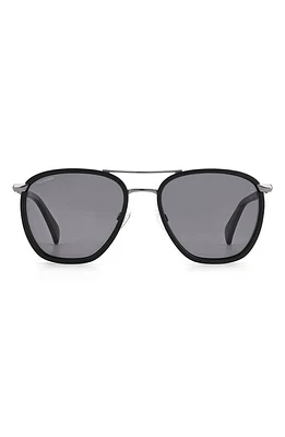 rag & bone 54mm Square Sunglasses in Black /Gray at Nordstrom