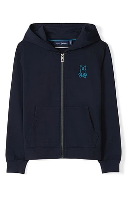 Psycho Bunny Kids' Rodman French Terry Zip Hoodie Navy at