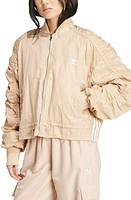 adidas Originals Oversize Ruched Sleeve Bomber Jacket Magbei at Nordstrom,