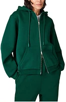 Sweaty Betty The Elevated Front Zip Cotton Blend Hoodie at Nordstrom,