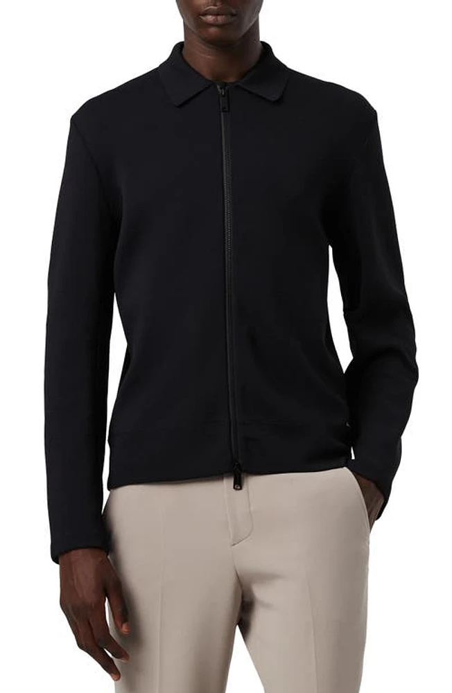 AlphaTauri Fanoa Zip-Up Sweater Black at Nordstrom,