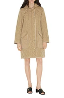 burberry Roxby Quilted Hooded Long Jacket Archive Beige at Nordstrom,