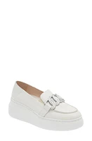 Wonders A-2634 Platform Loafer White/Silver Leather at Nordstrom,