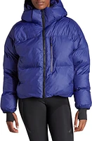 adidas by Stella McCartney TrueNature Crop Puffer Jacket in Mystery Ink at Nordstrom, Size Large