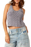 Free People High Tide Cable Stitch Cotton Sweater Tank at Nordstrom,