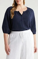 caslon(r) Duo Gauze Top at Nordstrom,