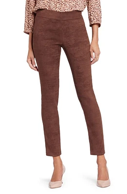 NYDJ Faux Suede Leggings Dark Chocolate at Nordstrom,