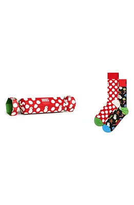 Happy Socks Assorted 2-Pack Big Dot Snowman Crew Socks Gift Set in Red at Nordstrom