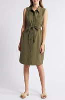 caslon(r) Sleeveless Tie Waist Dress at Nordstrom,